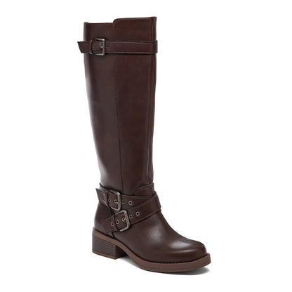 Rocket Dog Rocket Dog Women’s Fillie Dark Brown Tall Buckle Boots